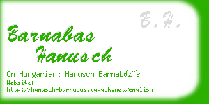 barnabas hanusch business card